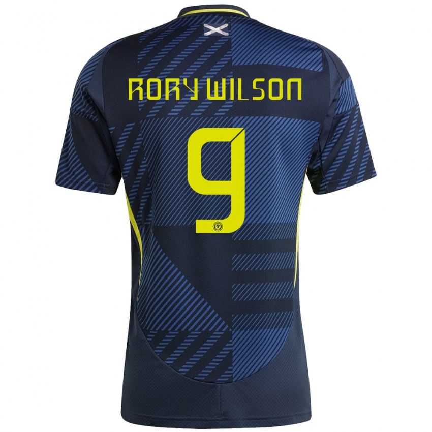 Niño Camiseta Escocia Rory Wilson #9 Azul Oscuro 1ª Equipación 24-26 La Camisa