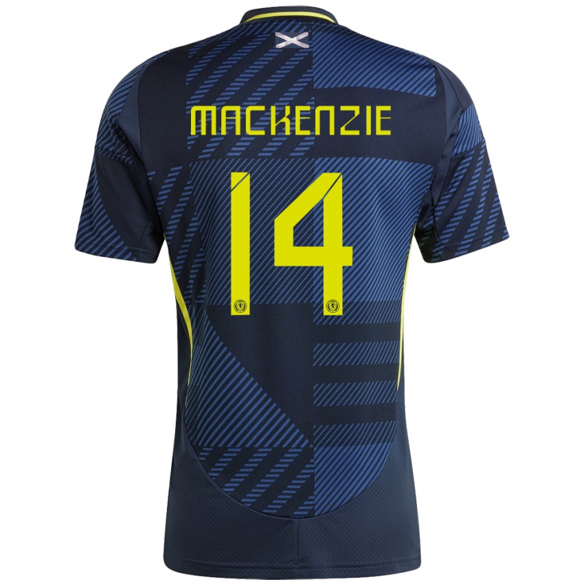 Niño Camiseta Escocia Magnus Mackenzie #14 Azul Oscuro 1ª Equipación 24-26 La Camisa