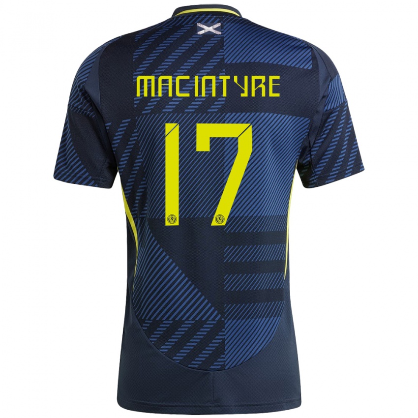 Niño Camiseta Escocia Jacob Macintyre #17 Azul Oscuro 1ª Equipación 24-26 La Camisa