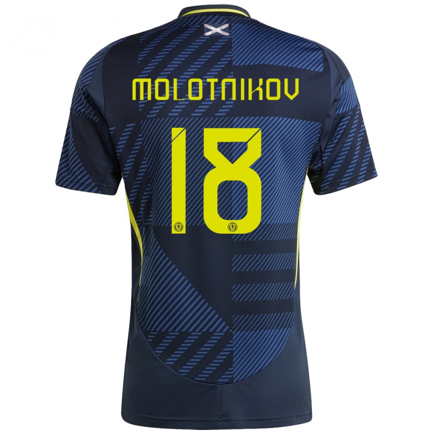 Niño Camiseta Escocia Rudi Molotnikov #18 Azul Oscuro 1ª Equipación 24-26 La Camisa