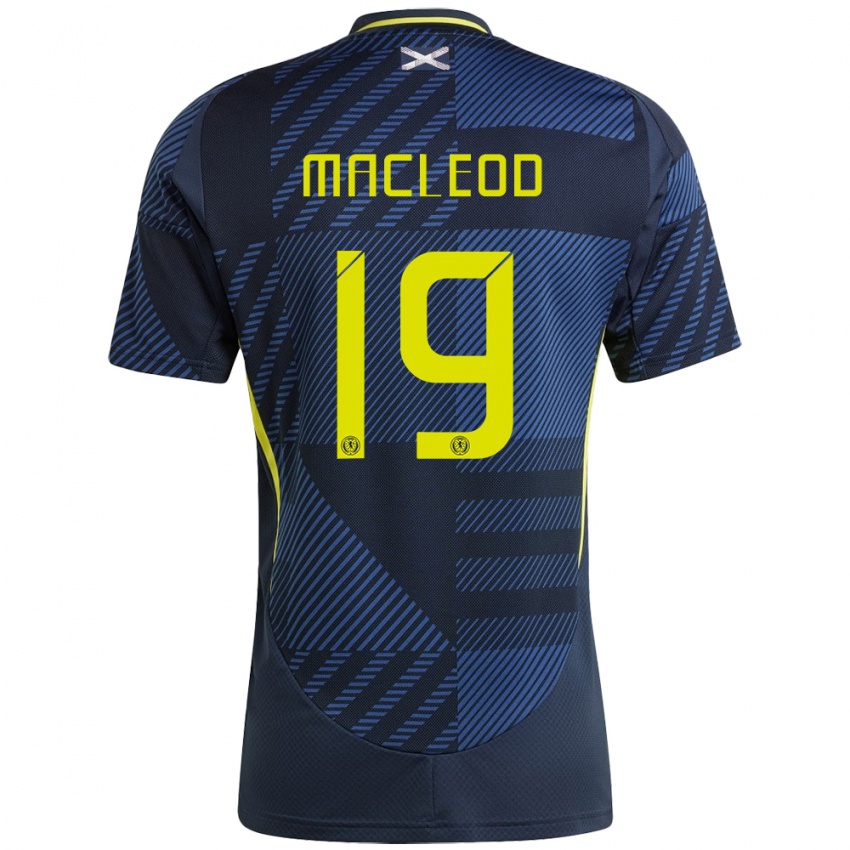 Niño Camiseta Escocia Rory Macleod #19 Azul Oscuro 1ª Equipación 24-26 La Camisa