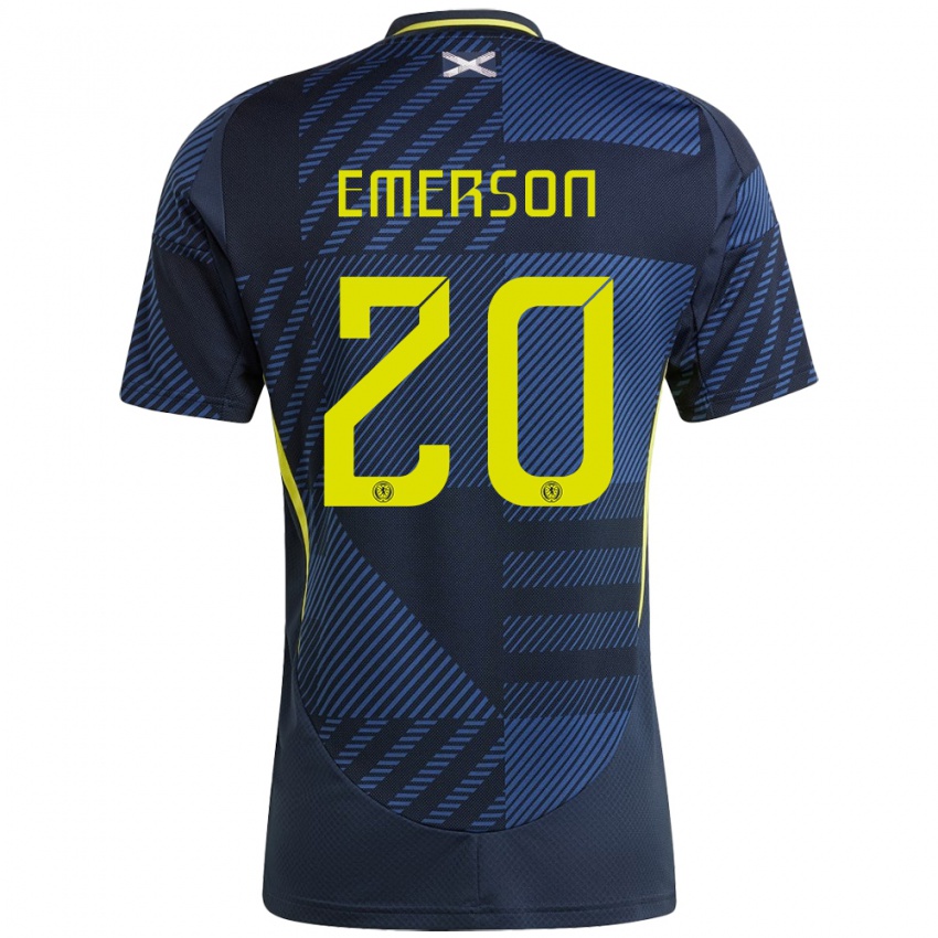 Niño Camiseta Escocia Johnny Emerson #20 Azul Oscuro 1ª Equipación 24-26 La Camisa