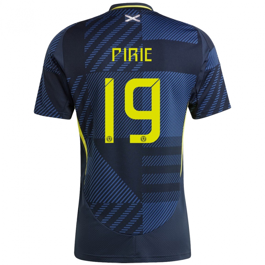 Niño Camiseta Escocia Lewis Pirie #19 Azul Oscuro 1ª Equipación 24-26 La Camisa