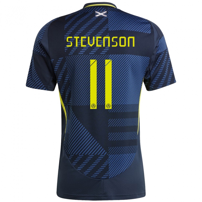 Niño Camiseta Escocia Gus Stevenson #11 Azul Oscuro 1ª Equipación 24-26 La Camisa