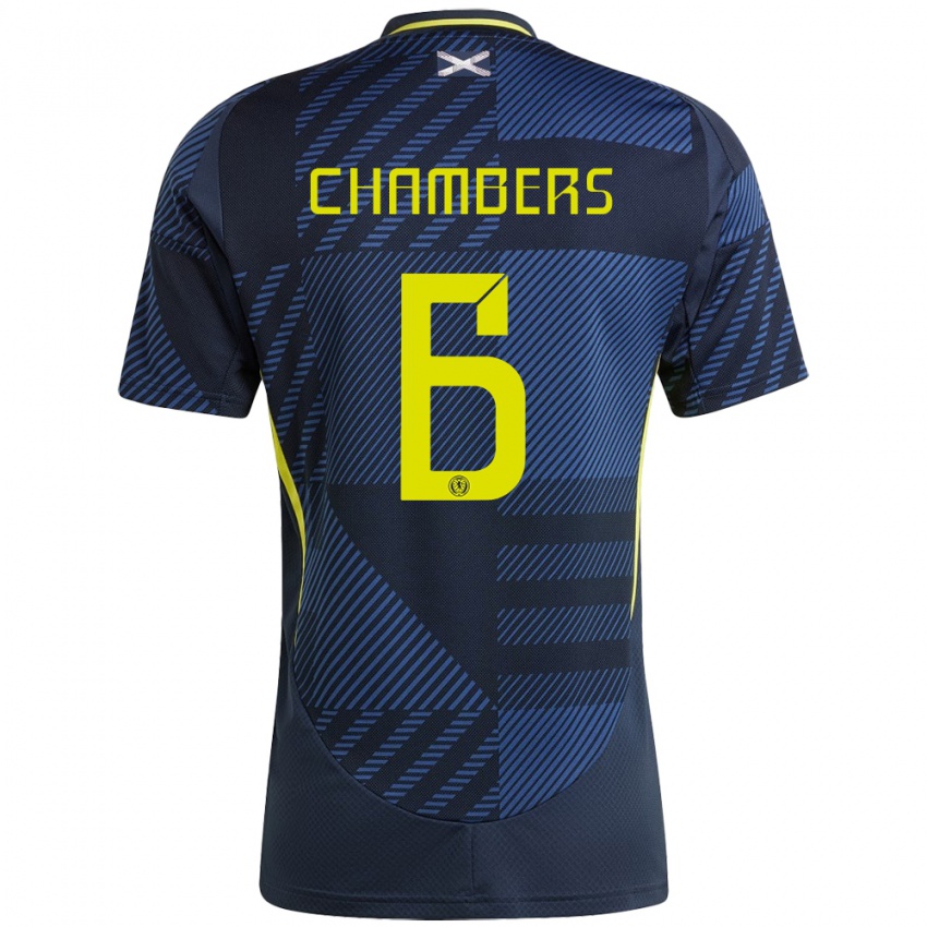 Niño Camiseta Escocia Sam Chambers #6 Azul Oscuro 1ª Equipación 24-26 La Camisa