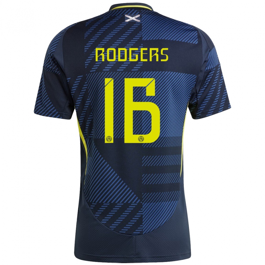 Niño Camiseta Escocia Amy Rodgers #16 Azul Oscuro 1ª Equipación 24-26 La Camisa