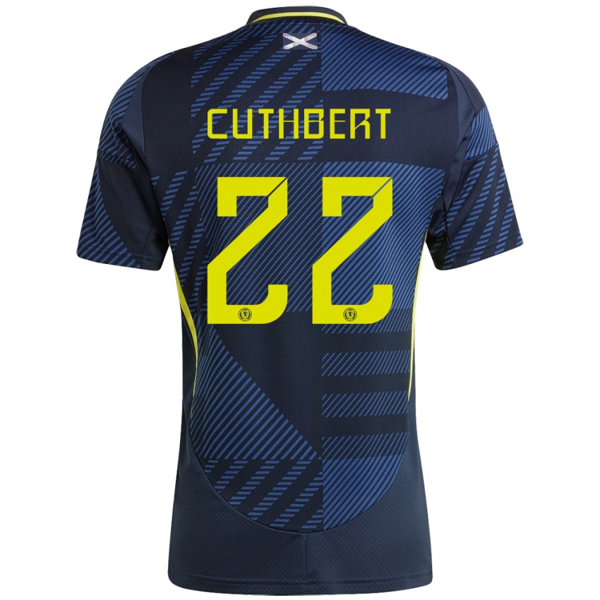 Niño Camiseta Escocia Erin Cuthbert #22 Azul Oscuro 1ª Equipación 24-26 La Camisa