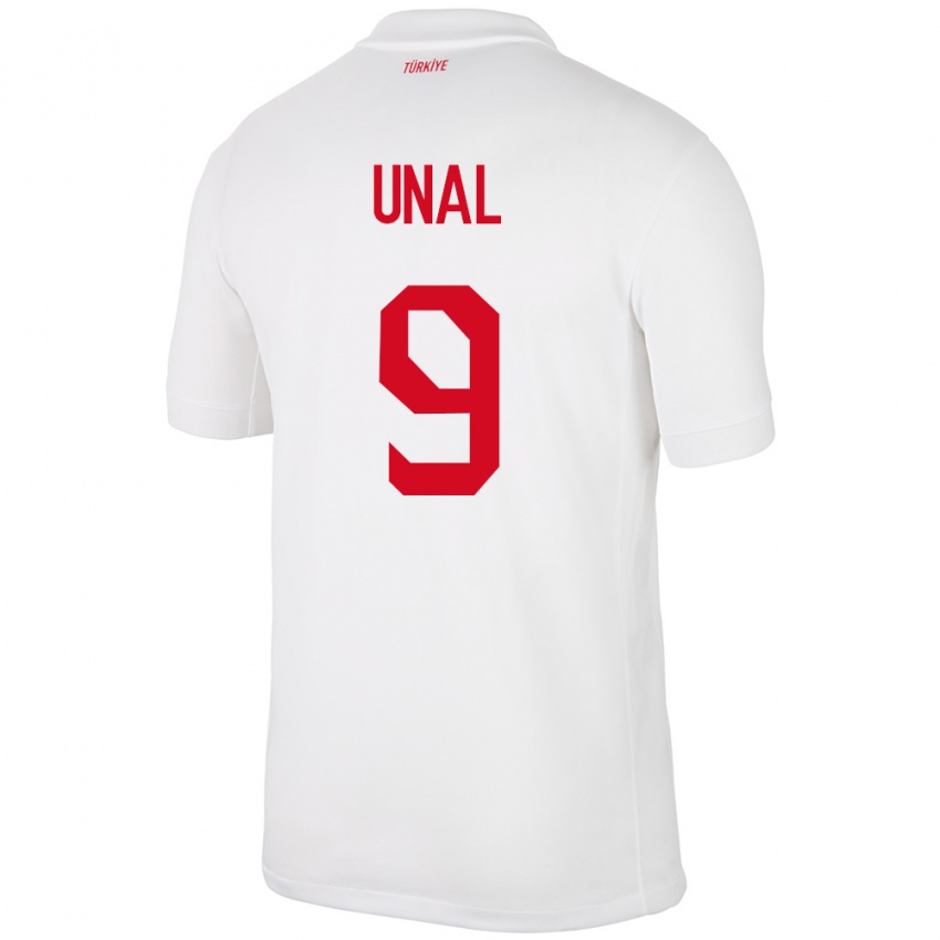 Niño Camiseta Turquía Enes Ünal #9 Blanco 1ª Equipación 24-26 La Camisa