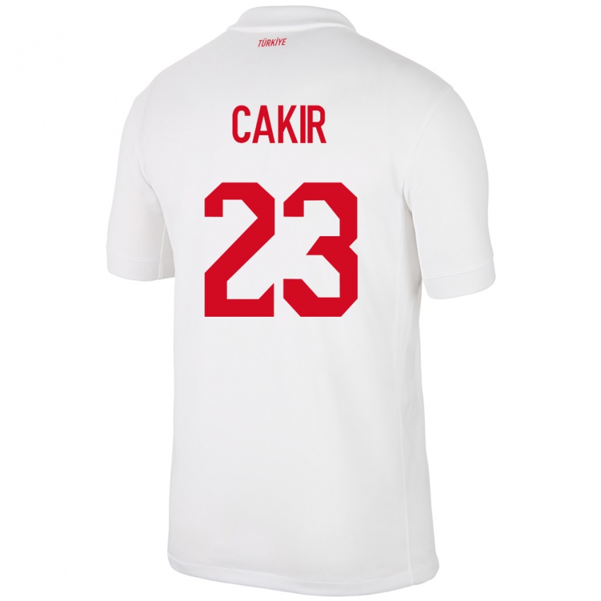 Niño Camiseta Turquía Uğurcan Çakır #23 Blanco 1ª Equipación 24-26 La Camisa