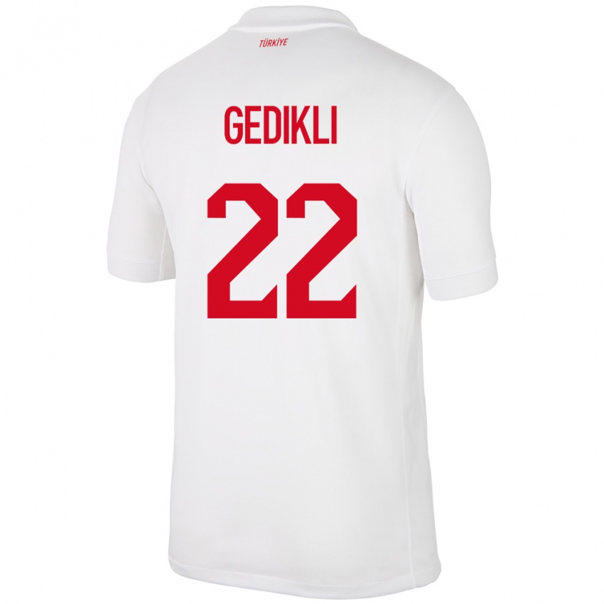 Niño Camiseta Turquía Berkant Gedikli #22 Blanco 1ª Equipación 24-26 La Camisa
