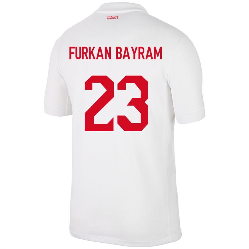 Niño Camiseta Turquía Mert Furkan Bayram #23 Blanco 1ª Equipación 24-26 La Camisa