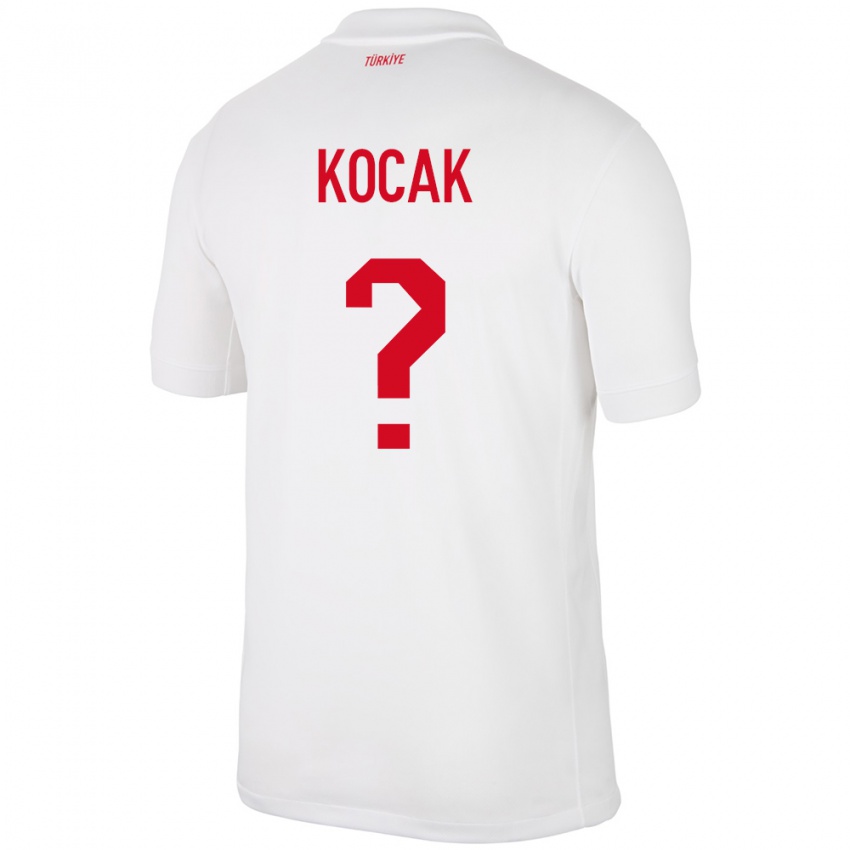 Niño Camiseta Turquía Furkan Koçak #0 Blanco 1ª Equipación 24-26 La Camisa