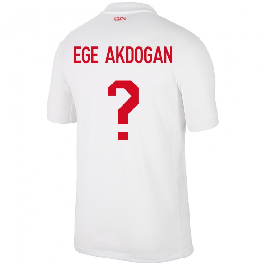 Niño Camiseta Turquía Hasan Ege Akdoğan #0 Blanco 1ª Equipación 24-26 La Camisa