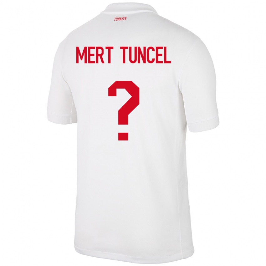 Niño Camiseta Turquía Hasan Mert Tuncel #0 Blanco 1ª Equipación 24-26 La Camisa