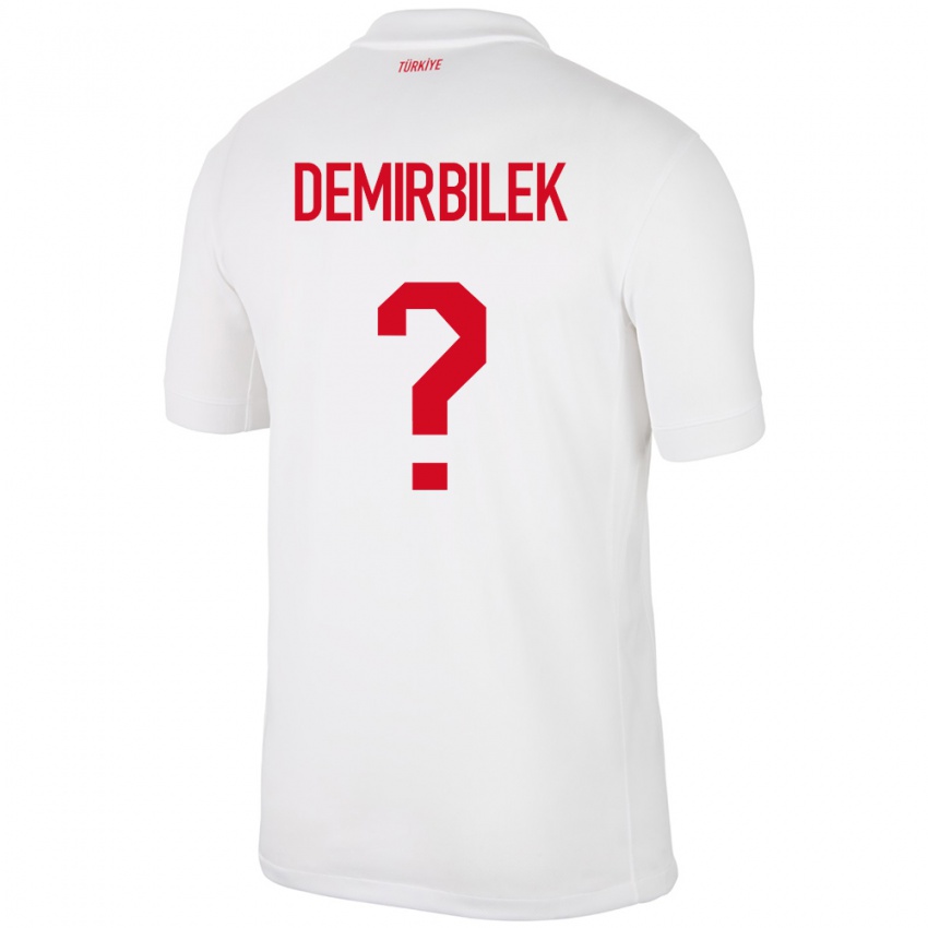 Niño Camiseta Turquía Ali Demirbilek #0 Blanco 1ª Equipación 24-26 La Camisa