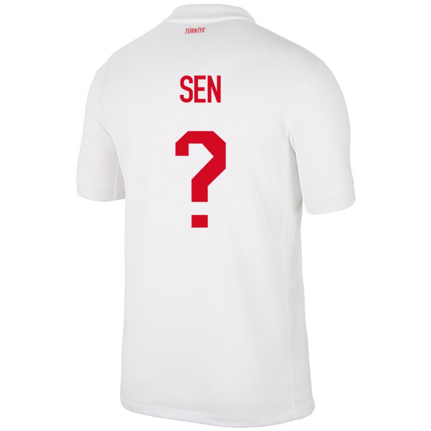 Niño Camiseta Turquía Hüseyin Şen #0 Blanco 1ª Equipación 24-26 La Camisa