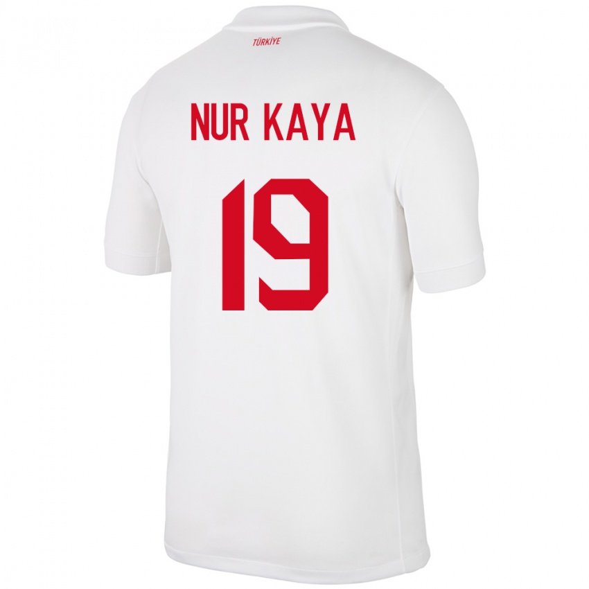 Niño Camiseta Turquía Cansu Nur Kaya #19 Blanco 1ª Equipación 24-26 La Camisa