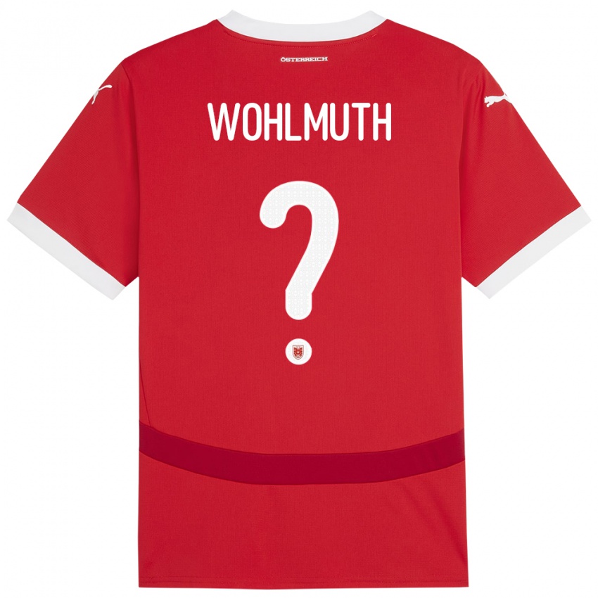 Niño Camiseta Austria Fabian Wohlmuth #0 Rojo 1ª Equipación 24-26 La Camisa