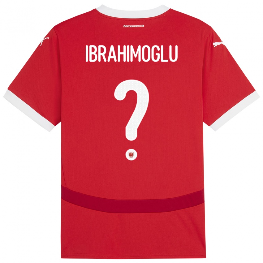 Niño Camiseta Austria Mücahit Ibrahimoglu #0 Rojo 1ª Equipación 24-26 La Camisa