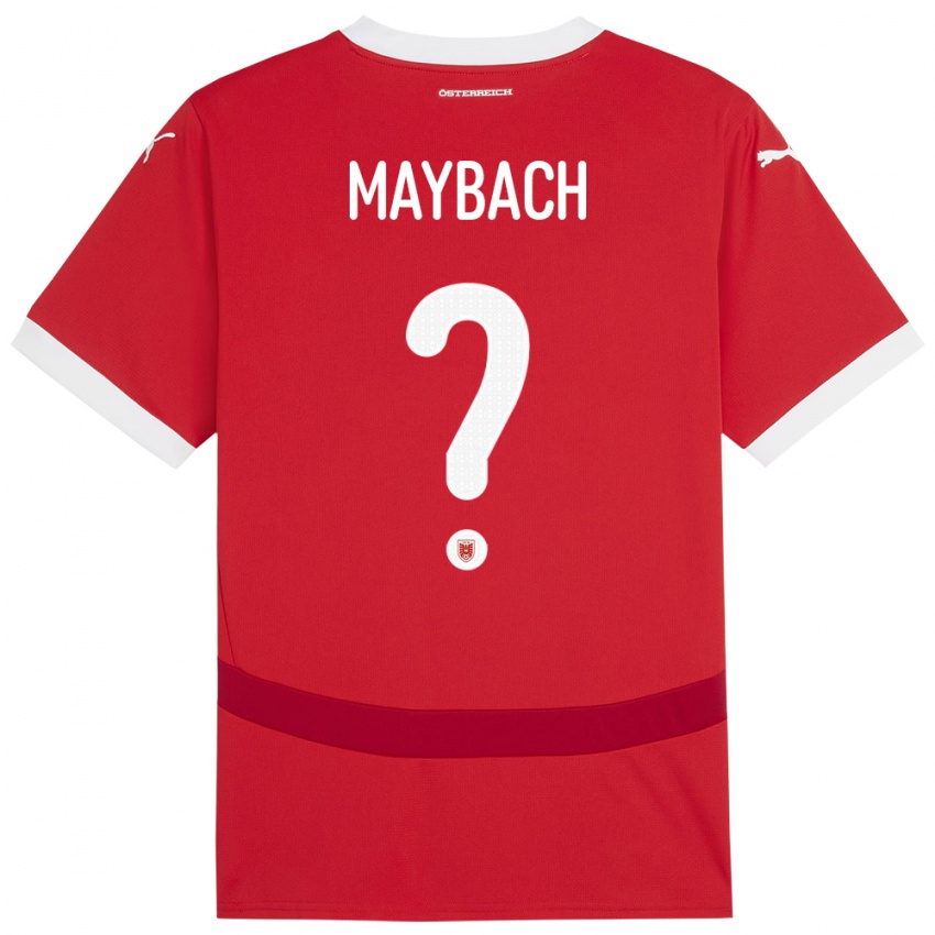 Niño Camiseta Austria Philipp Maybach #0 Rojo 1ª Equipación 24-26 La Camisa
