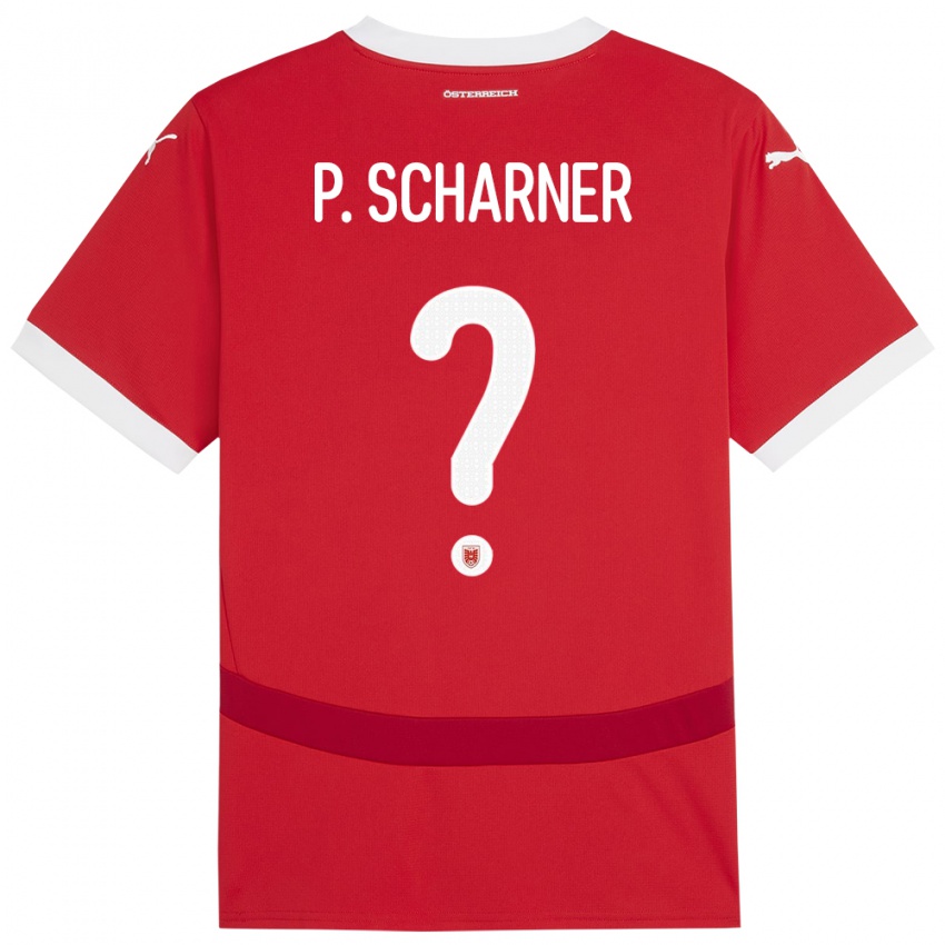 Niño Camiseta Austria Paul Scharner #0 Rojo 1ª Equipación 24-26 La Camisa