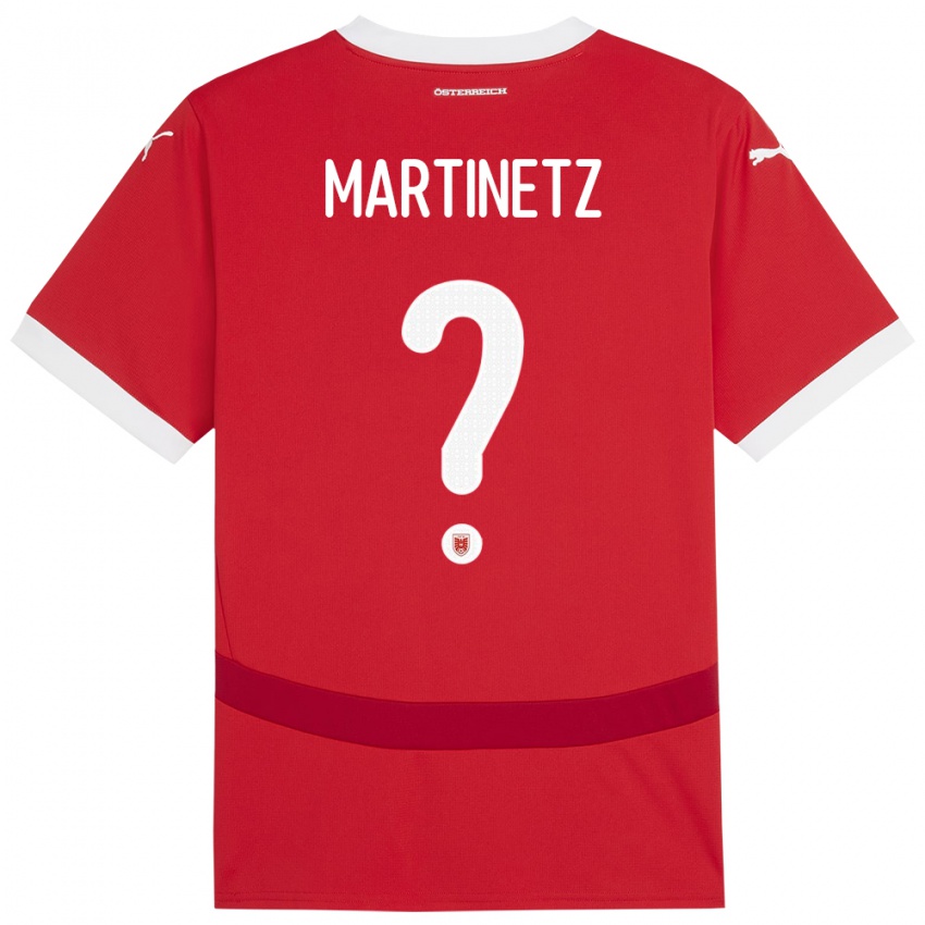 Niño Camiseta Austria Gregor Martinetz #0 Rojo 1ª Equipación 24-26 La Camisa