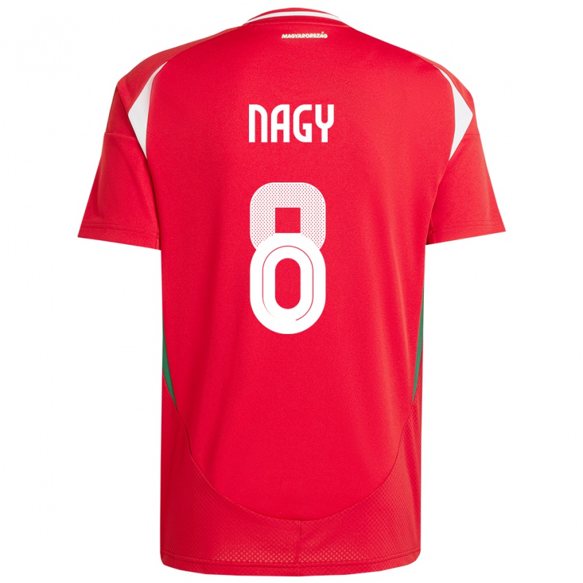 Niño Camiseta Hungría Ádám Nagy #8 Rojo 1ª Equipación 24-26 La Camisa