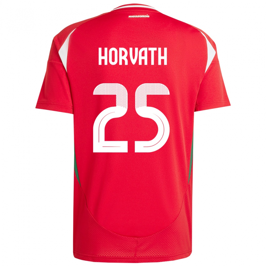 Niño Camiseta Hungría Krisztofer Horváth #25 Rojo 1ª Equipación 24-26 La Camisa