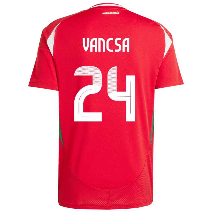 Niño Camiseta Hungría Zalán Vancsa #24 Rojo 1ª Equipación 24-26 La Camisa