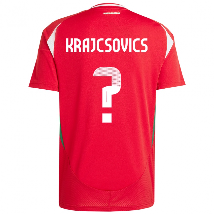 Niño Camiseta Hungría Ábel Krajcsovics #0 Rojo 1ª Equipación 24-26 La Camisa