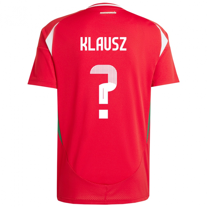 Niño Camiseta Hungría Milán Klausz #0 Rojo 1ª Equipación 24-26 La Camisa