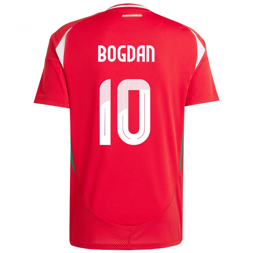 Niño Camiseta Hungría Hunor Bogdán #10 Rojo 1ª Equipación 24-26 La Camisa