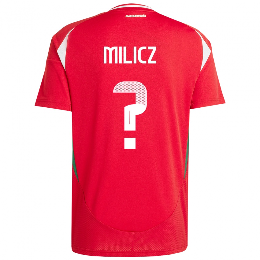 Niño Camiseta Hungría Péter Milicz #0 Rojo 1ª Equipación 24-26 La Camisa