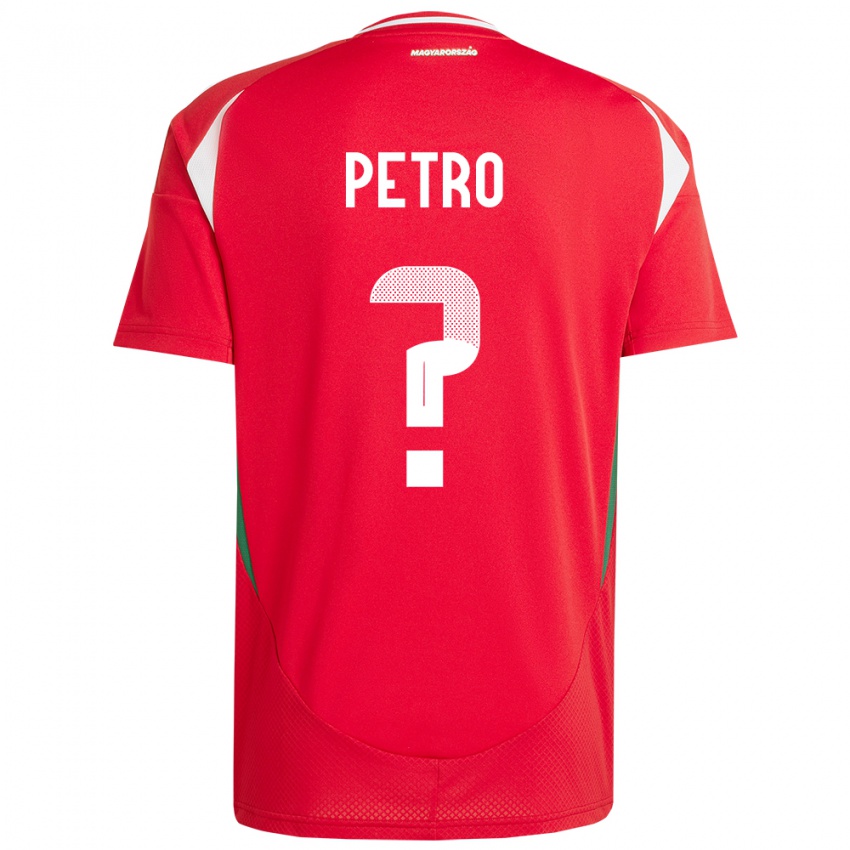 Niño Camiseta Hungría Gergö Petró #0 Rojo 1ª Equipación 24-26 La Camisa