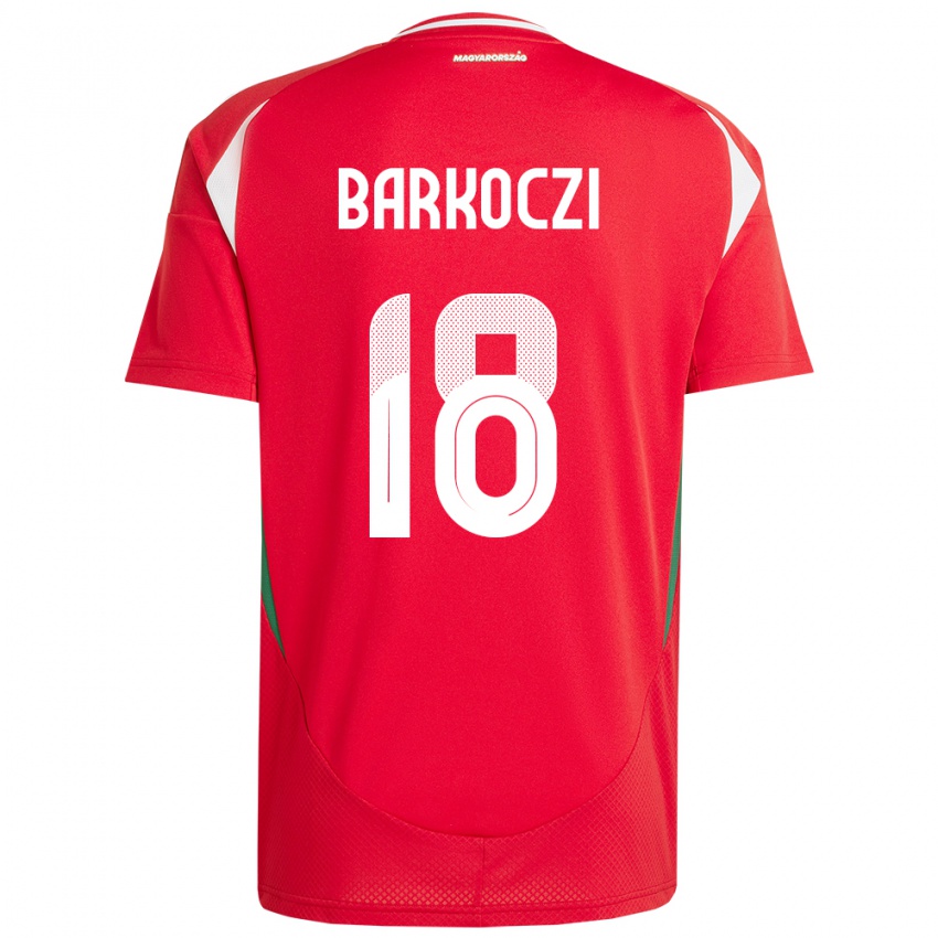 Niño Camiseta Hungría Barnabás Barkóczi #18 Rojo 1ª Equipación 24-26 La Camisa