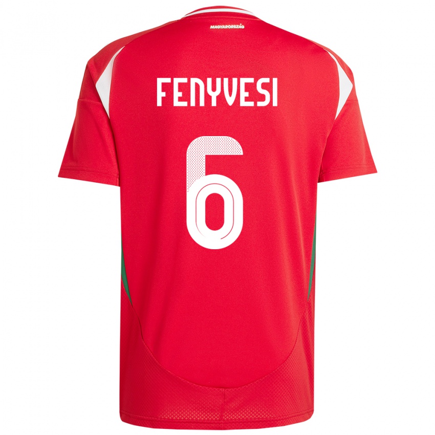 Niño Camiseta Hungría Evelin Fenyvesi #6 Rojo 1ª Equipación 24-26 La Camisa