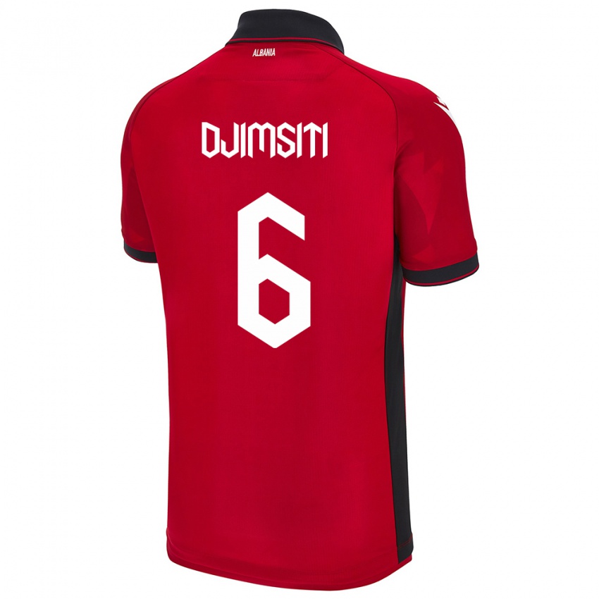 Niño Camiseta Albania Berat Djimsiti #6 Rojo 1ª Equipación 24-26 La Camisa