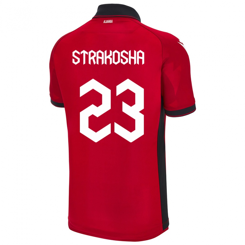 Niño Camiseta Albania Thomas Strakosha #23 Rojo 1ª Equipación 24-26 La Camisa