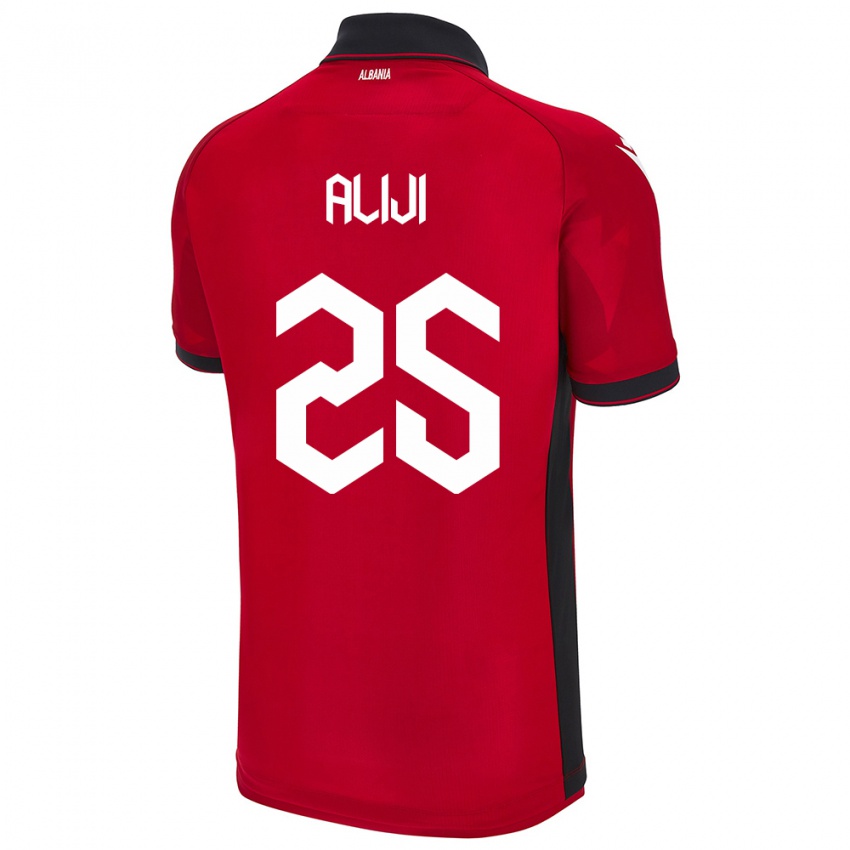 Niño Camiseta Albania Naser Aliji #25 Rojo 1ª Equipación 24-26 La Camisa