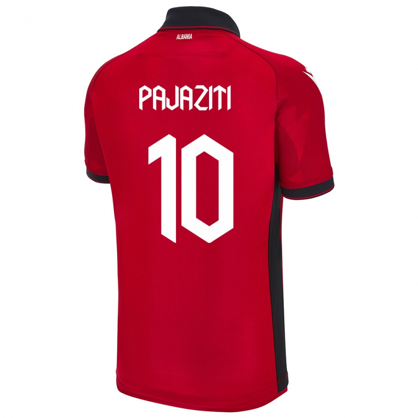 Niño Camiseta Albania Adrion Pajaziti #10 Rojo 1ª Equipación 24-26 La Camisa