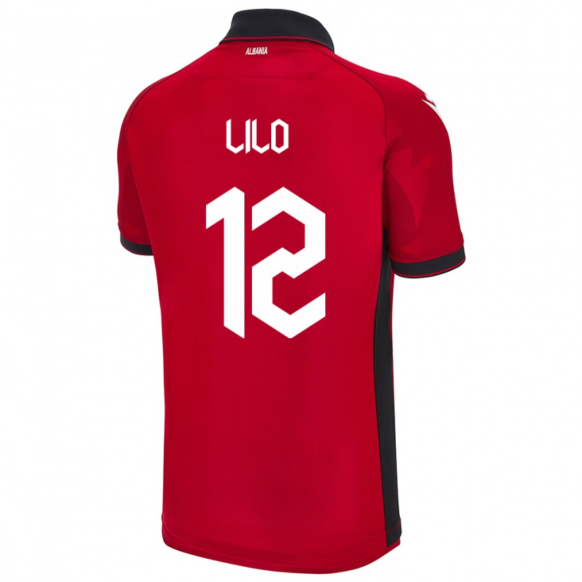 Niño Camiseta Albania Klidman Lilo #12 Rojo 1ª Equipación 24-26 La Camisa