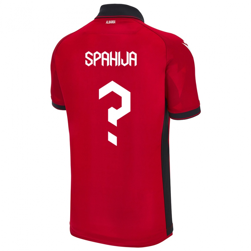 Niño Camiseta Albania Flori Spahija #0 Rojo 1ª Equipación 24-26 La Camisa