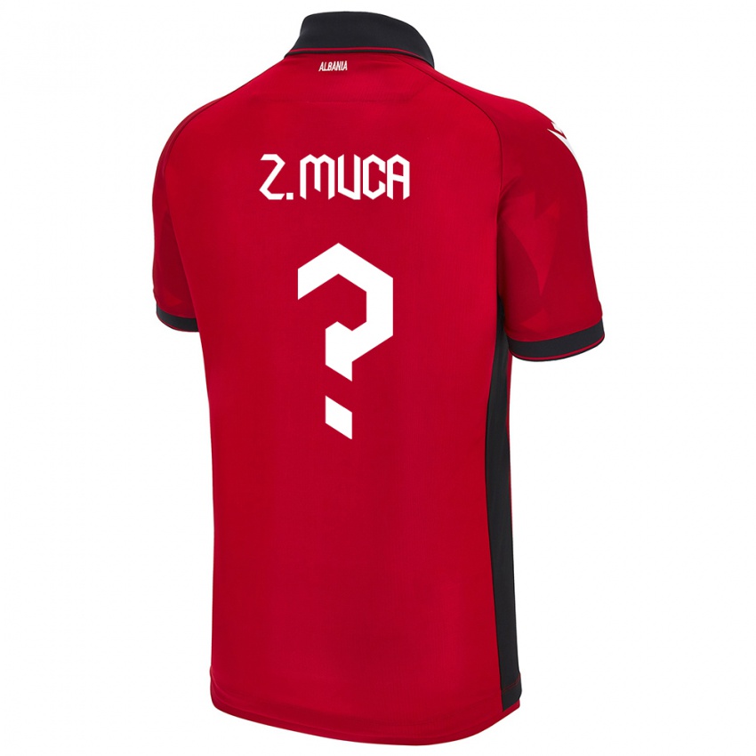 Niño Camiseta Albania Zylyf Muça #0 Rojo 1ª Equipación 24-26 La Camisa