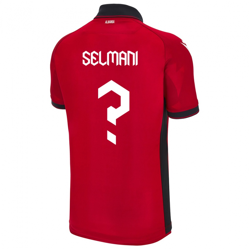 Niño Camiseta Albania Egert Selmani #0 Rojo 1ª Equipación 24-26 La Camisa