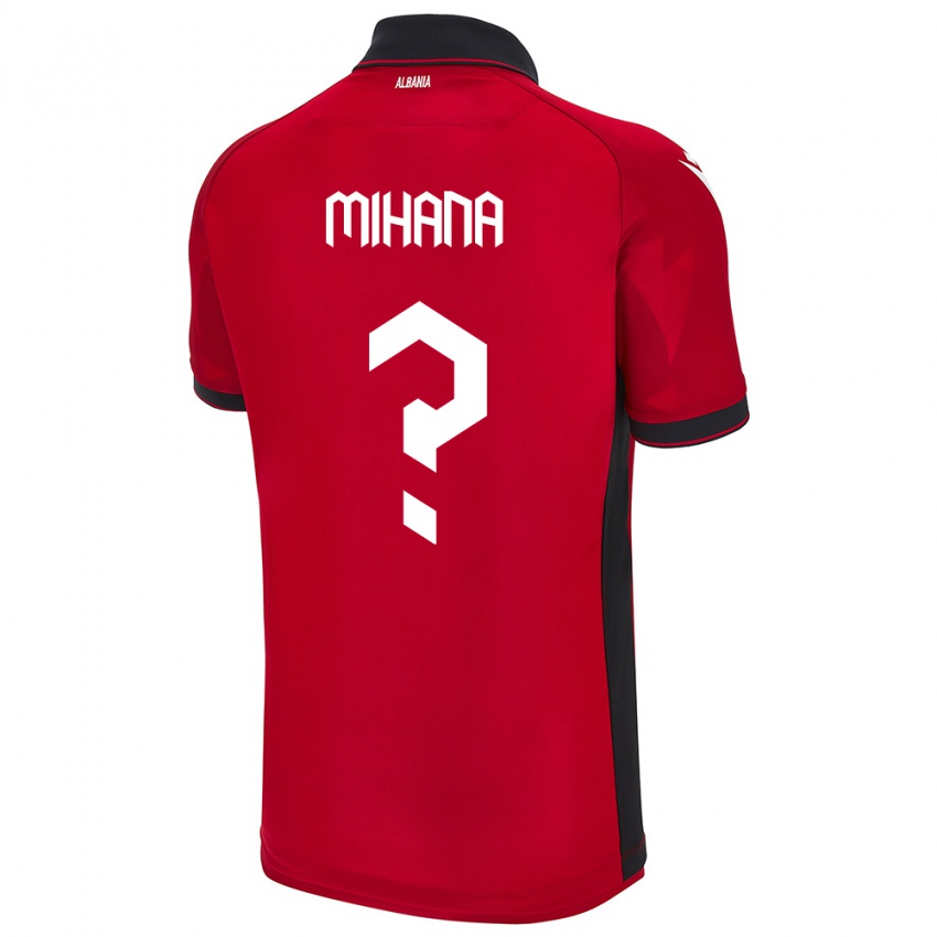 Niño Camiseta Albania Emiljano Mihana #0 Rojo 1ª Equipación 24-26 La Camisa