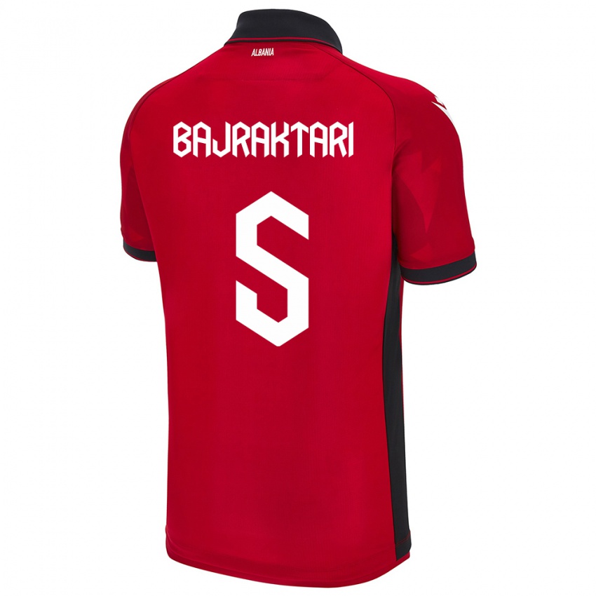 Niño Camiseta Albania Arbiona Bajraktari #5 Rojo 1ª Equipación 24-26 La Camisa