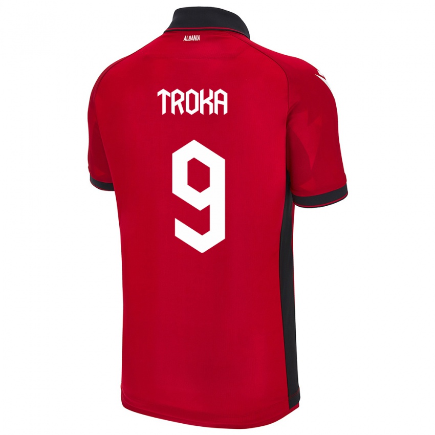 Niño Camiseta Albania Valentina Troka #9 Rojo 1ª Equipación 24-26 La Camisa