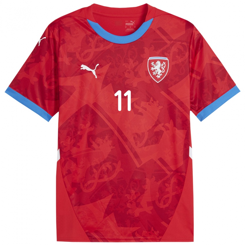 Niño Camiseta Chequia Tereza Krejčiříková #11 Rojo 1ª Equipación 24-26 La Camisa