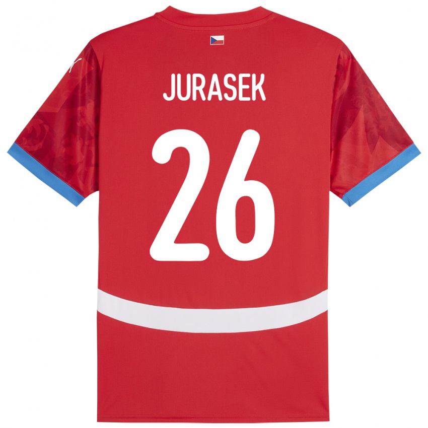 Niño Camiseta Chequia Matej Jurasek #26 Rojo 1ª Equipación 24-26 La Camisa