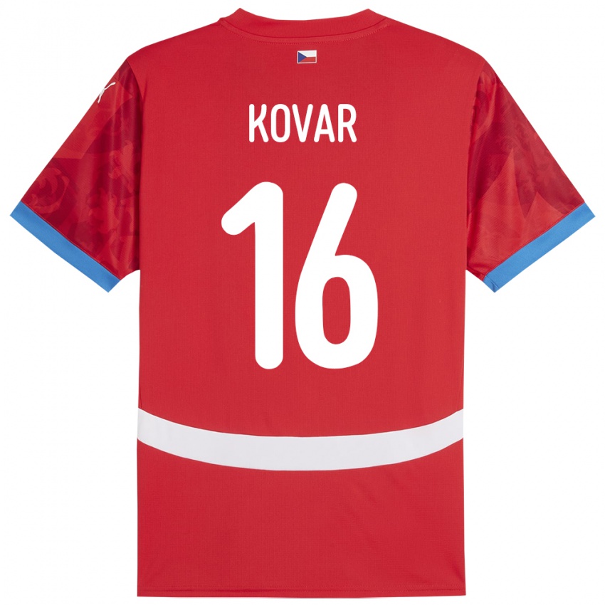 Niño Camiseta Chequia Matej Kovar #16 Rojo 1ª Equipación 24-26 La Camisa